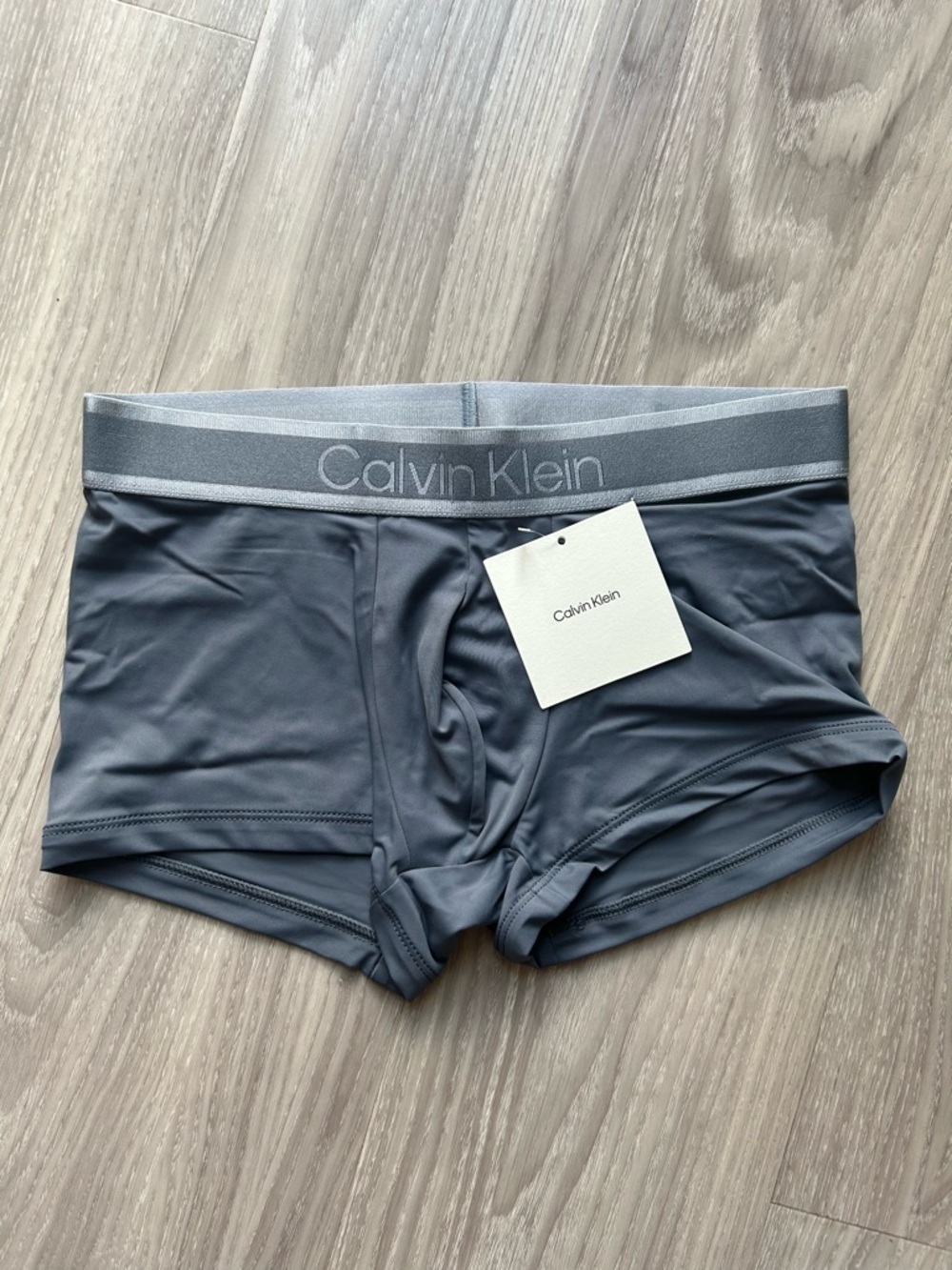 Calvin Klein | Tonal Logo Trunk in Turbulence Grey (Small)